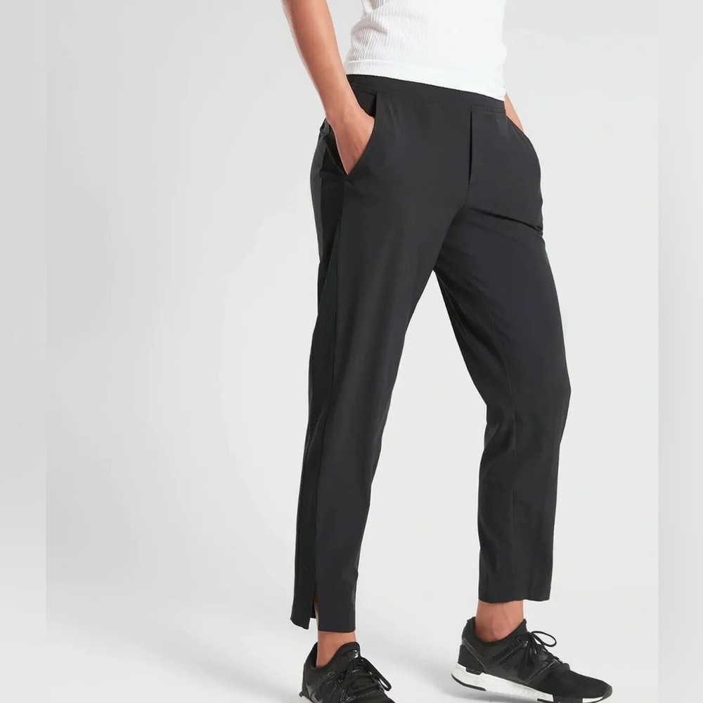 Athleta Black Ankle Crop Performance Pants
